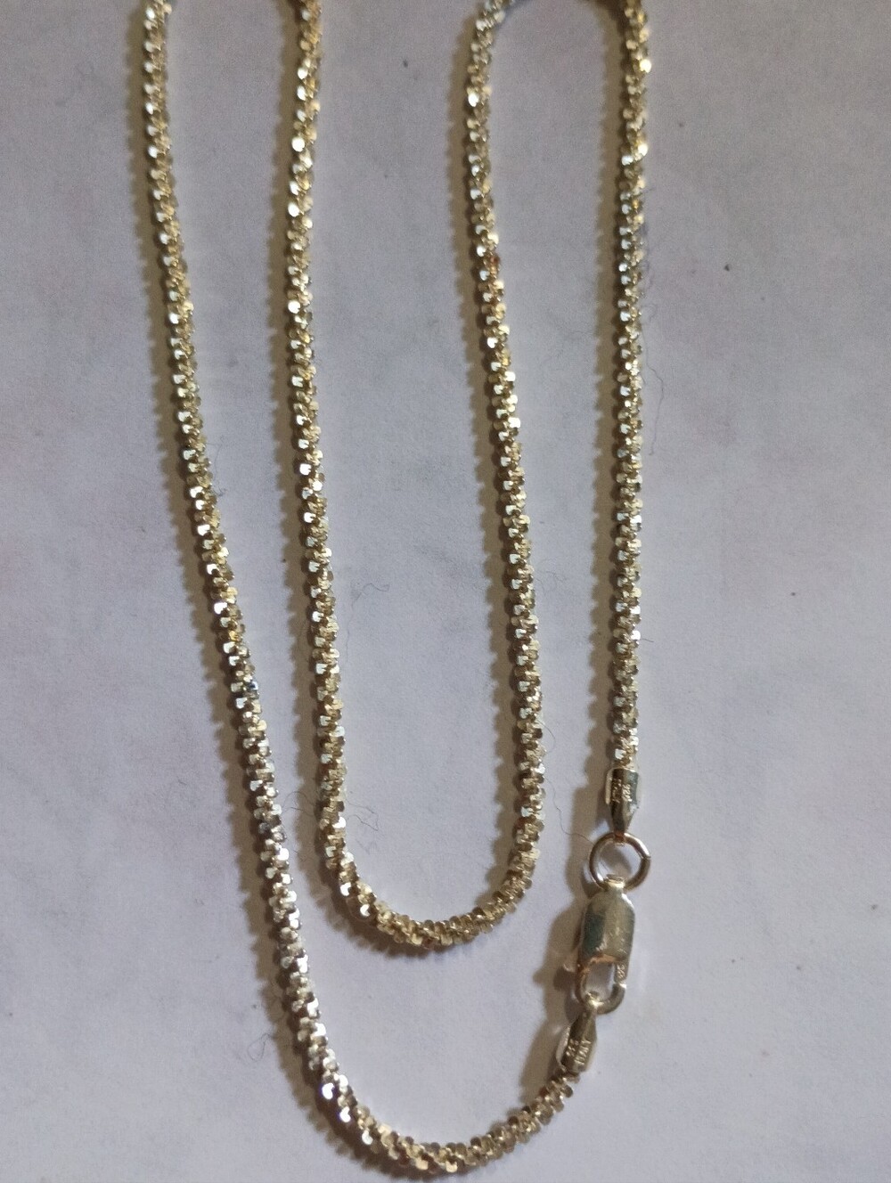 Sterling Silver Twisted Link Chain 16 Inch